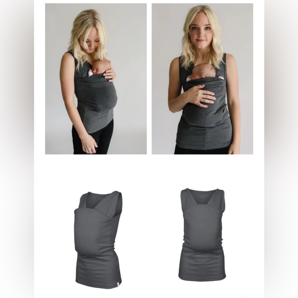 Lalabu Soothe Shirt (baby wearing), Gray, Medium, NWOT